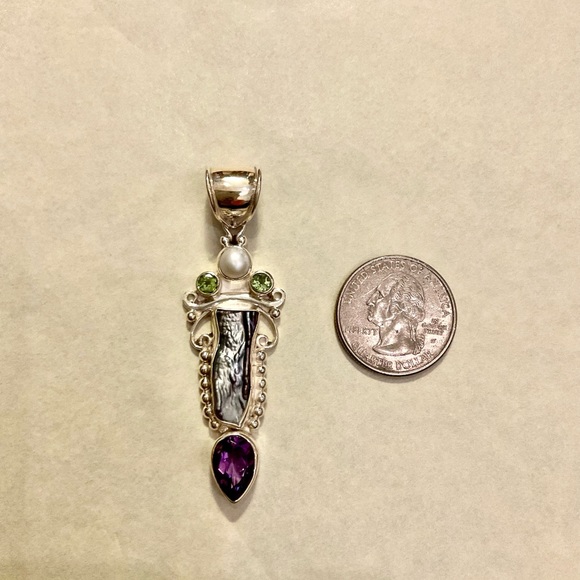 COPY - Beautiful multi gemstone Pendant - Picture 1 of 3
